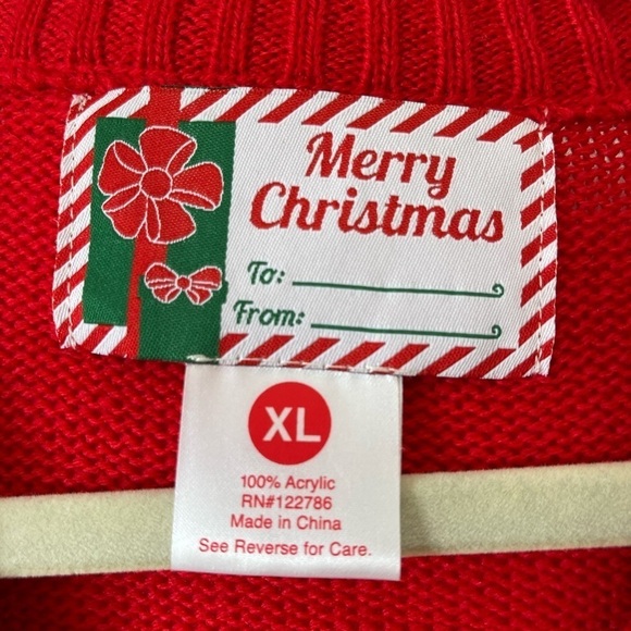 Ugly Christmas Sweater Scottie dogs and poinsettias size extra large vest - Picture 11 of 16